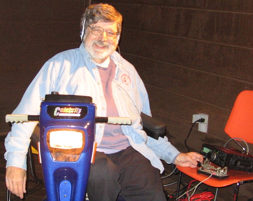 Photo of me operating portable at Templed Hills Camp, Colorado